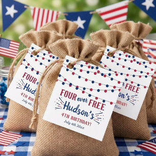 Four Ever Free! 4. Juli 4. Geburtstagsfeier Geschenkanhänger