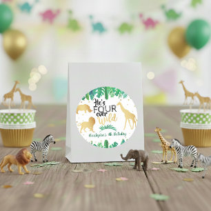 Four Ever Wild Boys 4. Geburtstag Runder Aufkleber