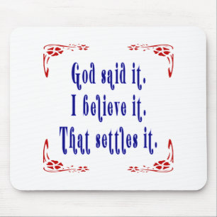 Four Flowers God Said Mousepad