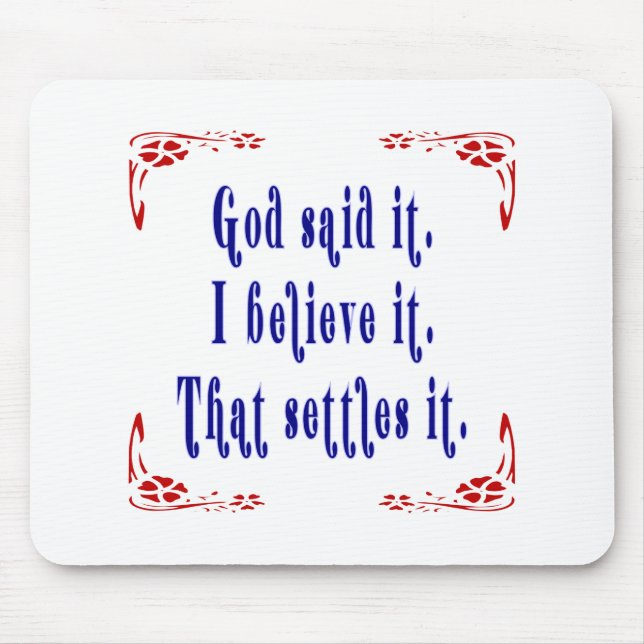 Four Flowers God Said Mousepad (Vorne)