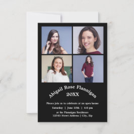 Four Fotos Collage - Ankündigung von 3x5 Abschlüss