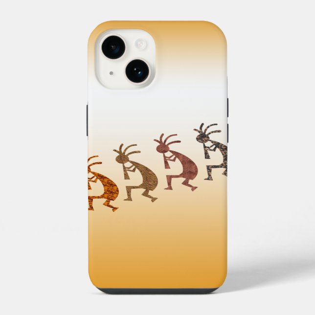Four Kokopelli iPhone Hülle (Rückseite)