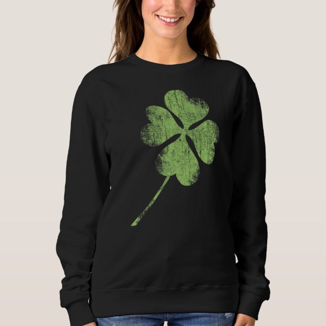 Four leaf c Irish lucky green Ireland St Patricks  Sweatshirt (Vorderseite)