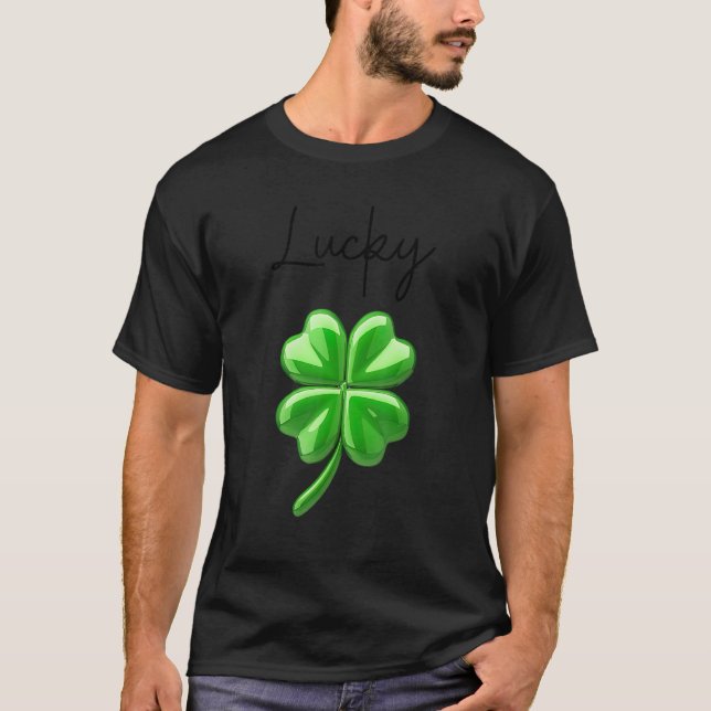 four leaf clover Shamrock lucky charm irish St Pat T-Shirt (Vorderseite)