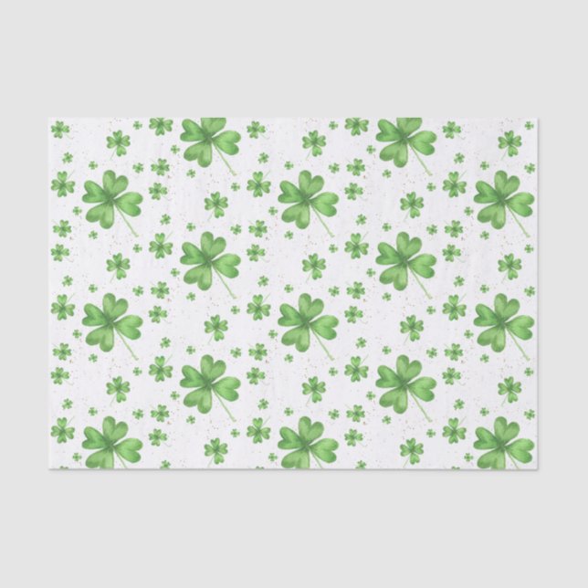 Four Leaf Clover Shamrock Seidenpapier (Vorderseite)