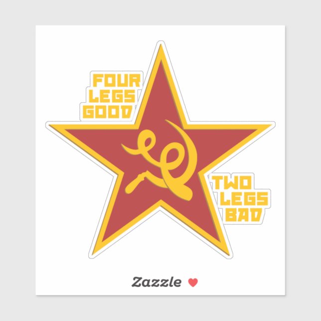 Four legs good aufkleber (Blatt)