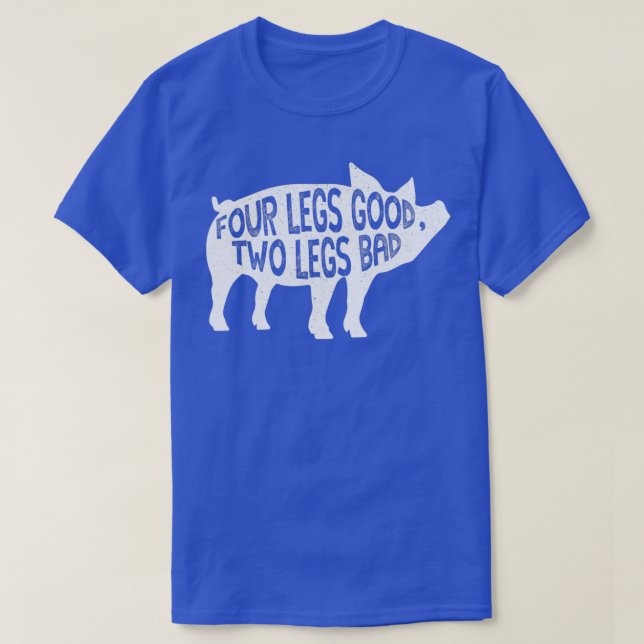 Four Legs Good Two Legs Bad Pig Book Reference Ite T-Shirt (Design vorne)