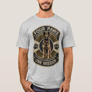 Four Paws One Mission K9 Arbeitsdog-Shirt T-Shirt