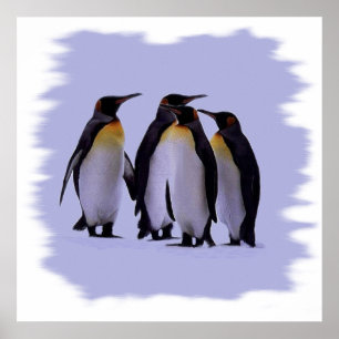Four Pinguins Poster 24X24"