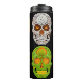 Four Seasons Aspen Leaf Skulls Thermosbecher