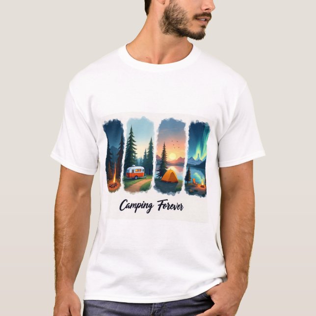 Four Seasons Camping - Nature Lover's Delight T-Shirt (Vorderseite)