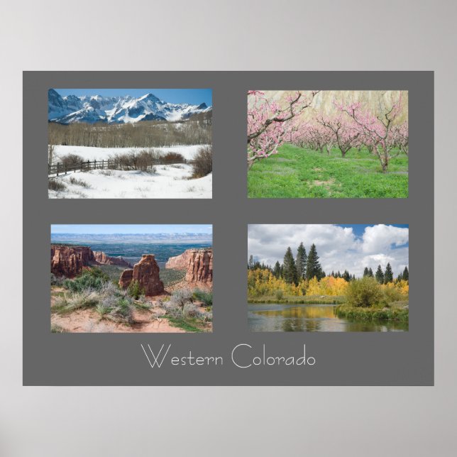 Four Seasons in Western Colorado Photo Poster (Vorne)