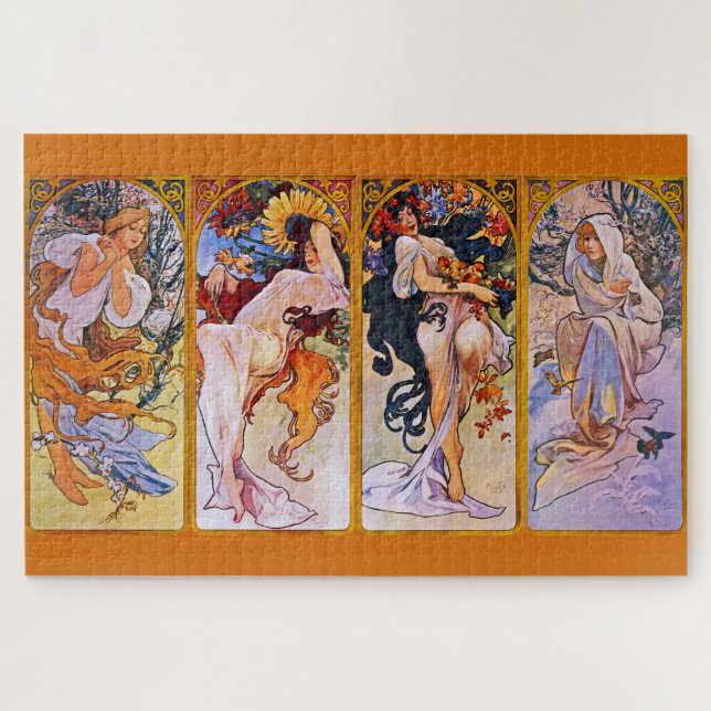 Four Seasons von Alfons Mucha (Horizontal)