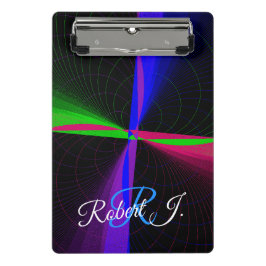 Four-Way Geometric Wave Mini Clipboard Klemmbrett