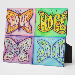 Four Word Butterfly Flügel Kunstmalerei Geschenk P Fotoplatte