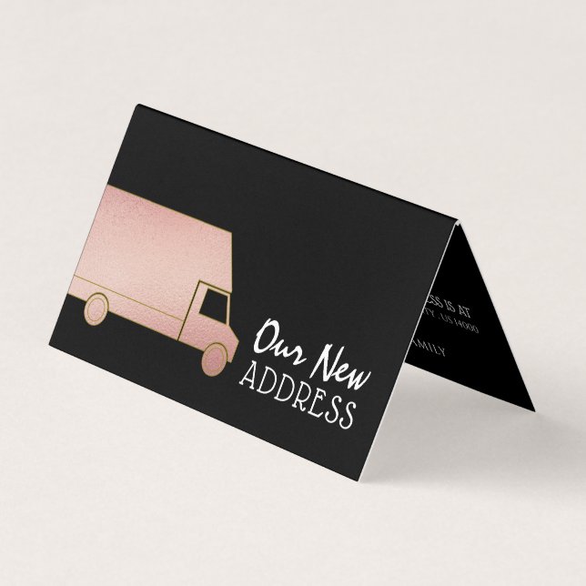 Fourgonnette d'enlèvement rose Gold Foil, carte de (Devant)