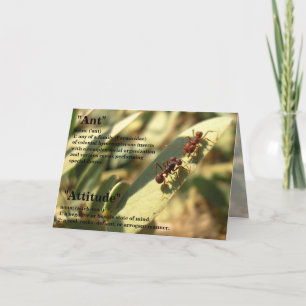 Fourmis et attitude - Carte de voeux #2