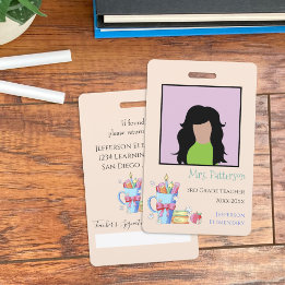 Fournitures d'art à l'aquarelle Badge ID enseignan