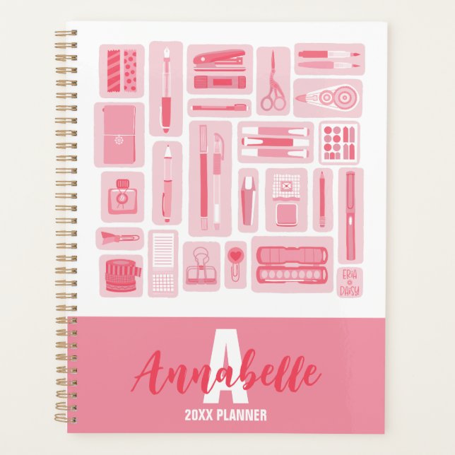 Fournitures d'art mignonnes Motif illustré rose (Devant)