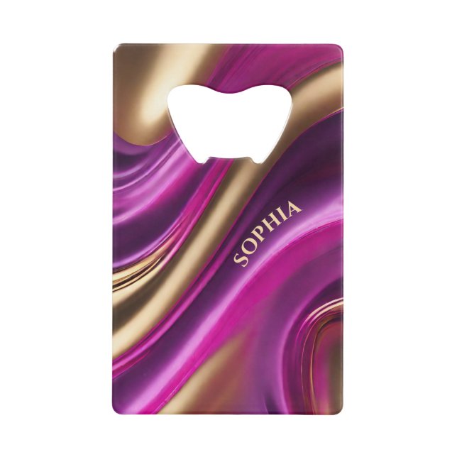 Fournitures de fête moderne - Rose violet et or- (Devant)