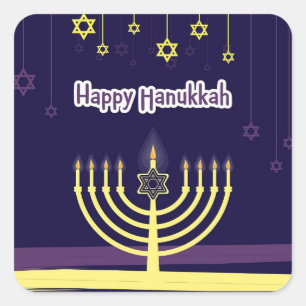 Fournitures Hanoukka Stickers Enveloppement Cadeau