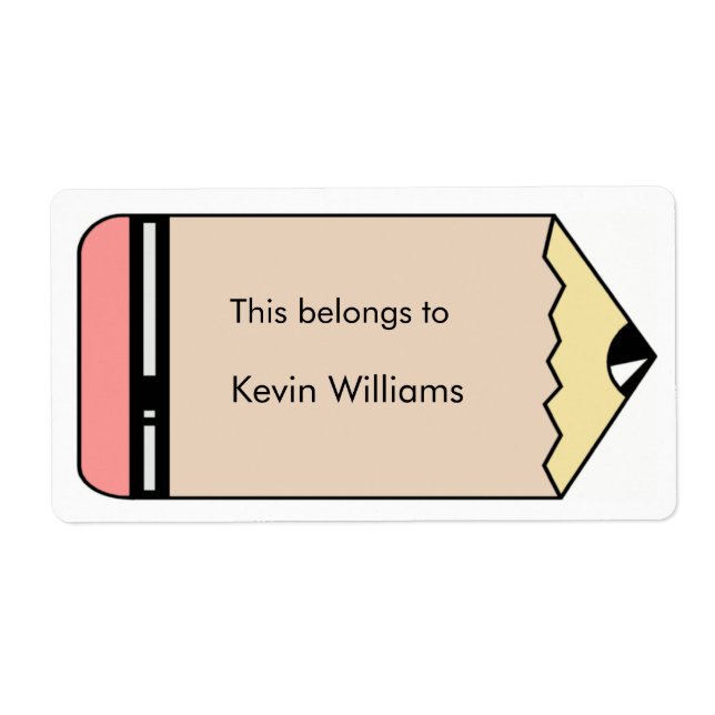 Fournitures scolaires Étiquettes (Devant)