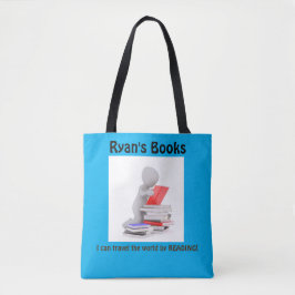 Fourre-tout de sac de livre avec nom personnalisé