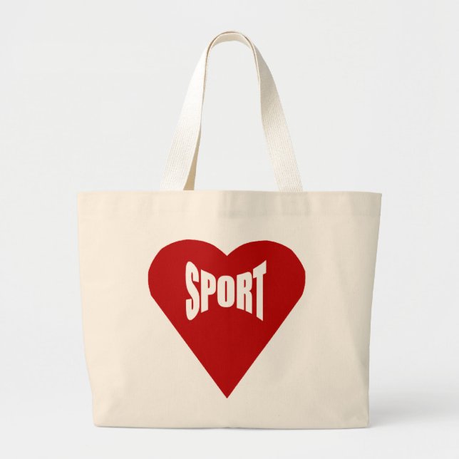 Fourre tout Jumbo  naturel  AMOUR  SPORT  Jumbo Stoffbeutel (Vorne)