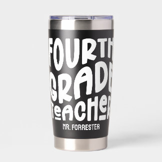 Fourth Grade Teacher Minimalist Thermobecher