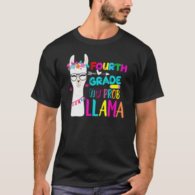 Fourth Grade Teacher Student Back To School No Pro T-Shirt (Vorderseite)