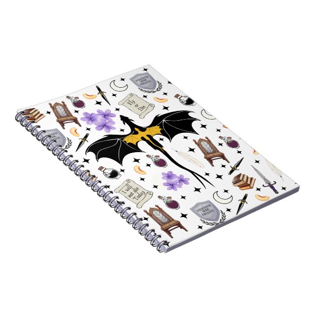 Fourth Wing Romantasy Book Lover Notepad Notizblock (Rechte Seite)
