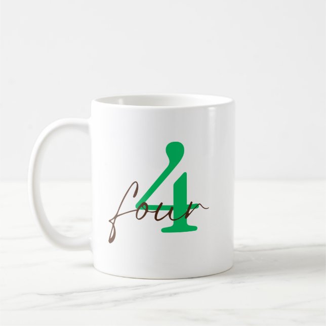 Fourth Year with Personalization Kaffeetasse (Links)