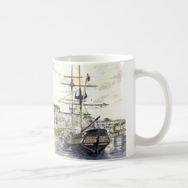 "Fowey gegenüberstellend" Tasse (Rechts)