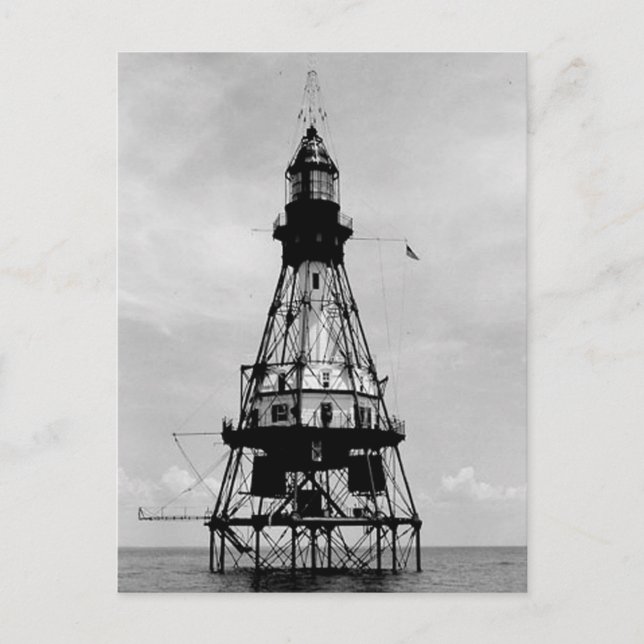 Fowey Rocks Lighthouse Postkarte (Vorderseite)