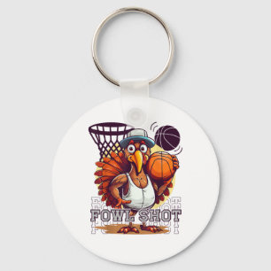 Fowl shot - Happy Thanksgiving Funny Turkey Basket Schlüsselanhänger