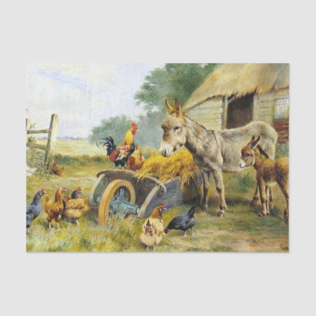 Fowl Talk von Herbert William Weekes Seidenpapier (Vorderseite)