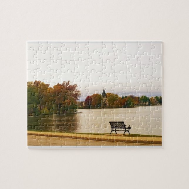 Fowler Lake im Herbst, WI (Horizontal)