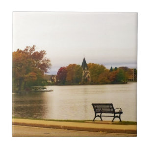 Fowler Lake im Herbst, WI Fliese