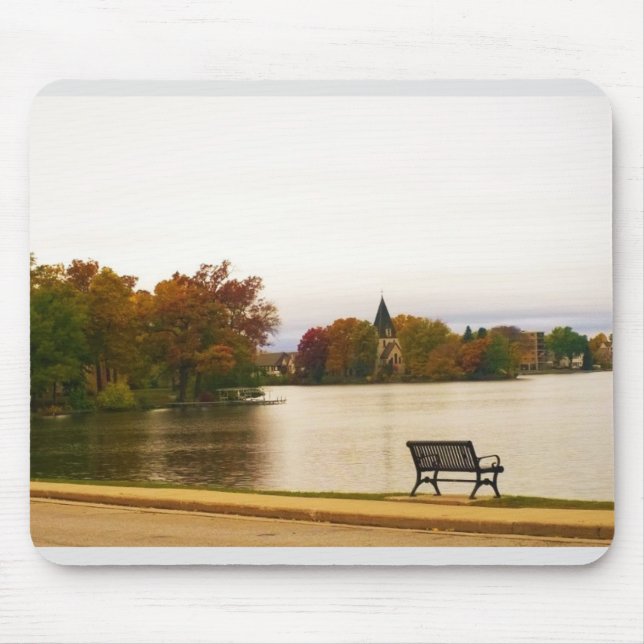 Fowler Lake im Herbst, WI Mousepad (Vorne)
