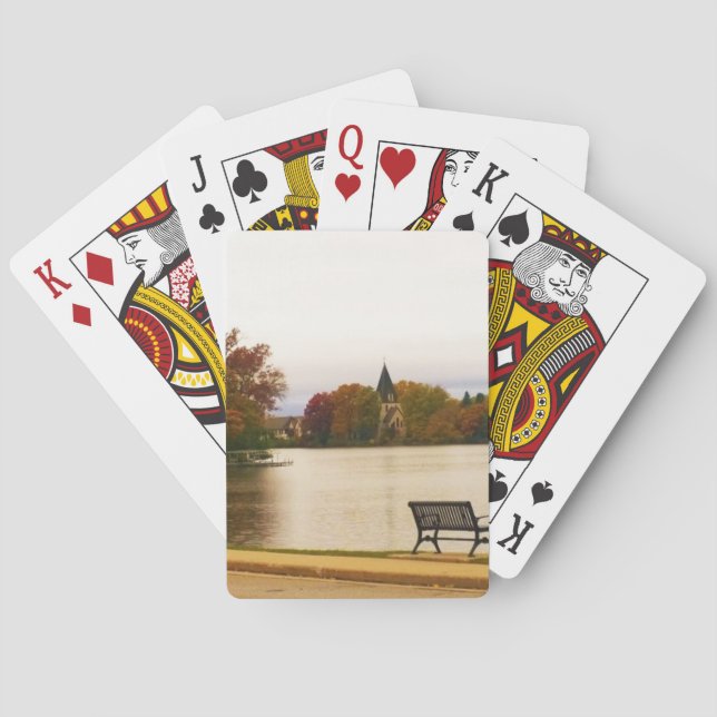 Fowler Lake im Herbst, WI Spielkarten (Rückseite)