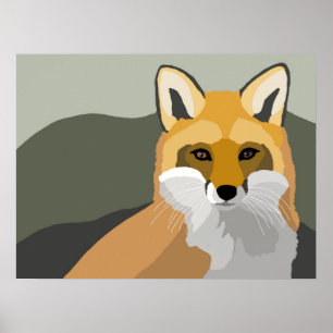 Fox 2 Tierdesign Poster