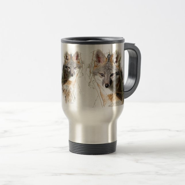 Fox 3-seitige Travel Mug Reisebecher (VorderseiteRechts)