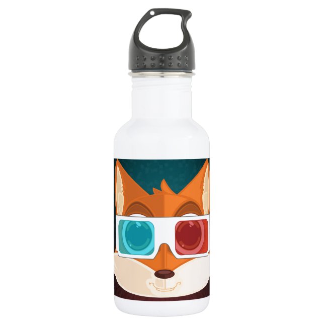 Fox - 3D Trinkflasche (Vorderseite)