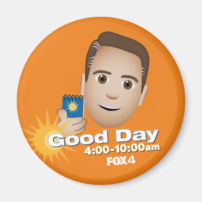 FOX 4 bonjour Emoji Brandon Refrigerator Magnet (Devant)