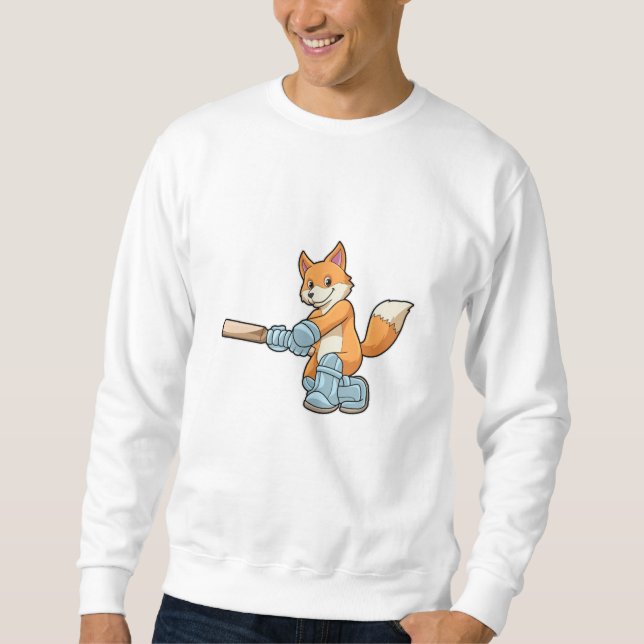 Fox als Batsman mit Cricket Flex Sweatshirt (Vorderseite)
