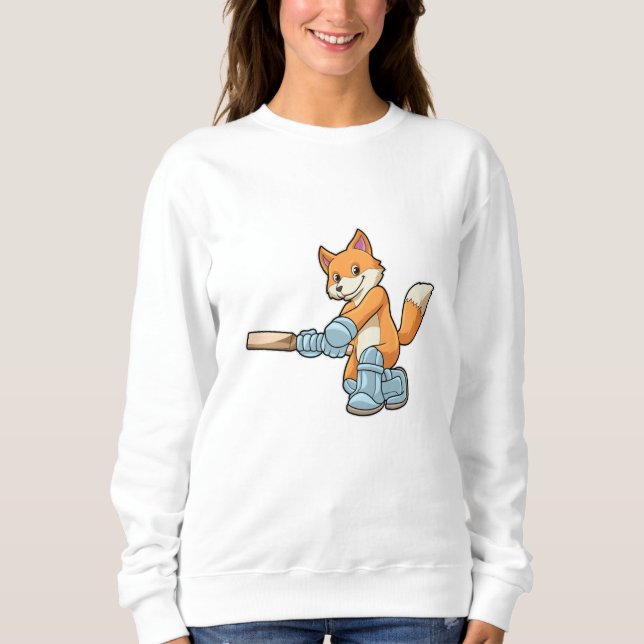Fox als Batsman mit Cricket Flex Sweatshirt (Vorderseite)
