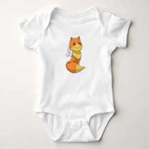 Fox als Bride mit Veil Baby Strampler