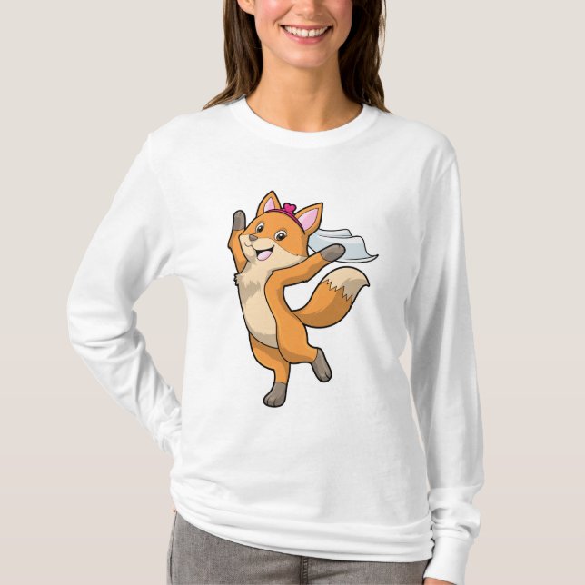 Fox als Brille mit Schleier & Herz T-Shirt (Vorderseite)