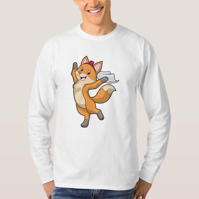 Fox als Brille mit Schleier & Herz T-Shirt (Vorderseite)
