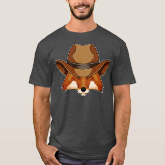 Fox als Cowboy mit Hut T-Shirt